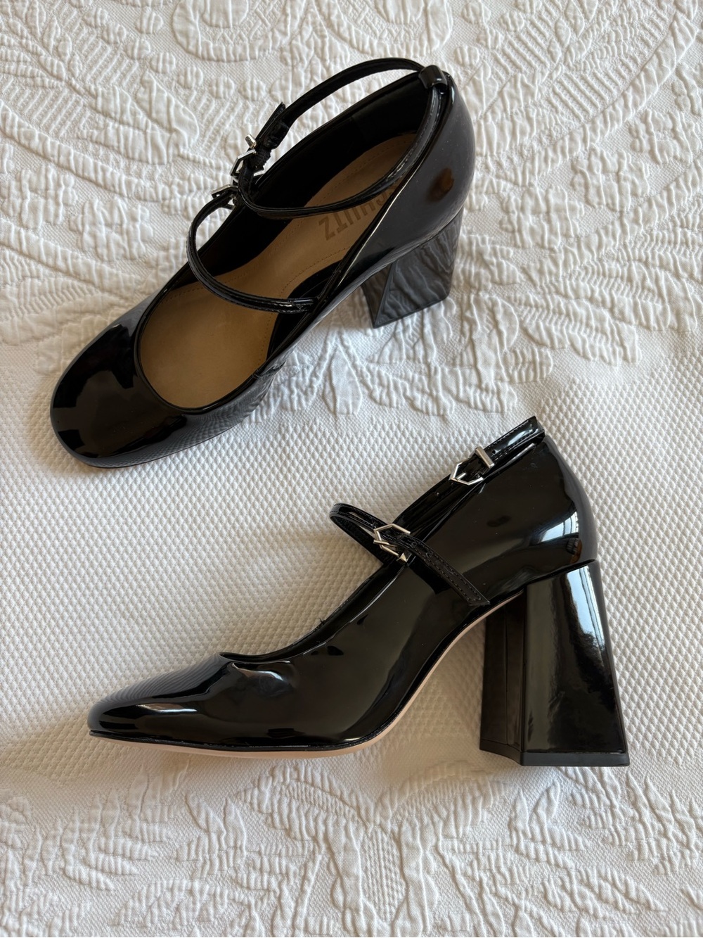 Schutz Dorothy high block Chunky heels patent leather Mary Jane shoes size 7